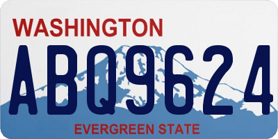 WA license plate ABQ9624