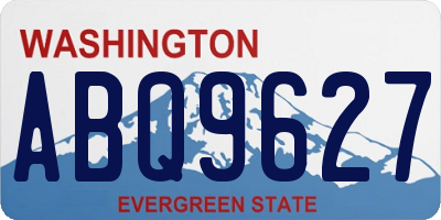 WA license plate ABQ9627