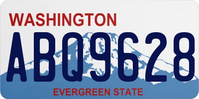 WA license plate ABQ9628