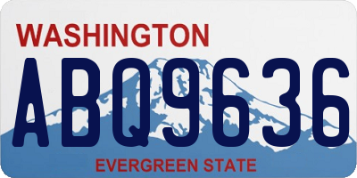 WA license plate ABQ9636