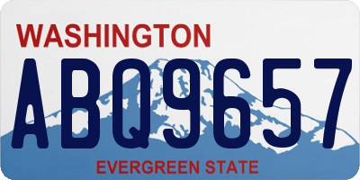 WA license plate ABQ9657