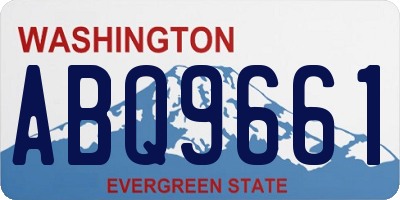 WA license plate ABQ9661