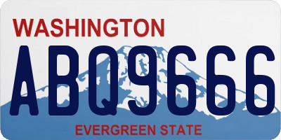 WA license plate ABQ9666