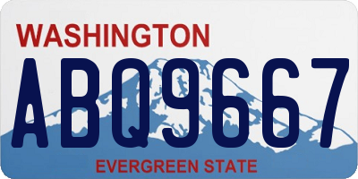 WA license plate ABQ9667