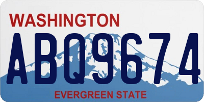 WA license plate ABQ9674
