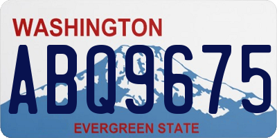WA license plate ABQ9675