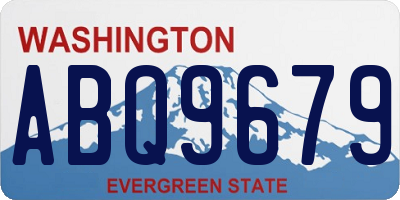 WA license plate ABQ9679