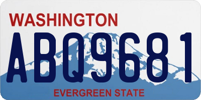 WA license plate ABQ9681
