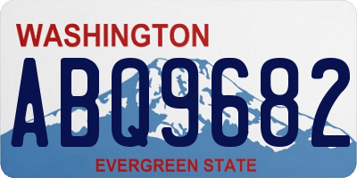 WA license plate ABQ9682