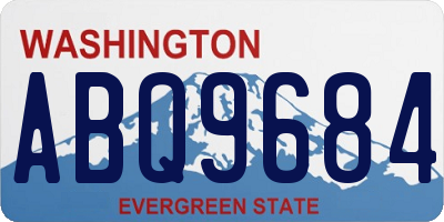 WA license plate ABQ9684
