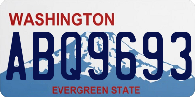 WA license plate ABQ9693