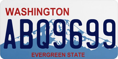 WA license plate ABQ9699