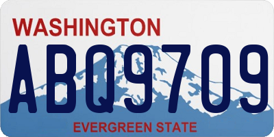 WA license plate ABQ9709