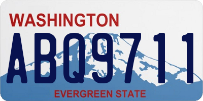 WA license plate ABQ9711