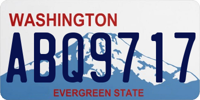WA license plate ABQ9717