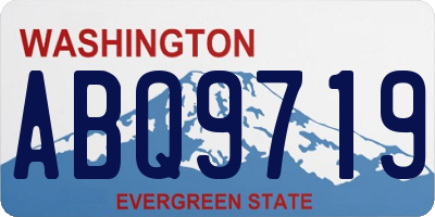 WA license plate ABQ9719