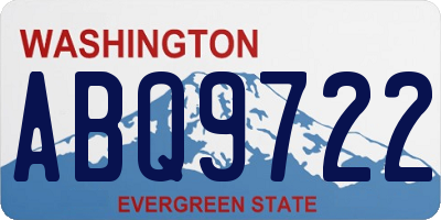 WA license plate ABQ9722