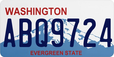 WA license plate ABQ9724