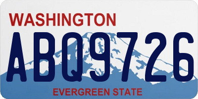 WA license plate ABQ9726