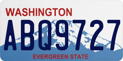WA license plate ABQ9727