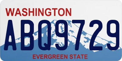 WA license plate ABQ9729
