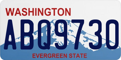 WA license plate ABQ9730