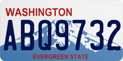 WA license plate ABQ9732