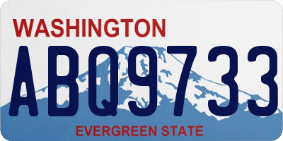 WA license plate ABQ9733
