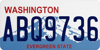 WA license plate ABQ9736