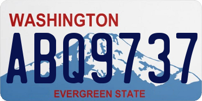 WA license plate ABQ9737