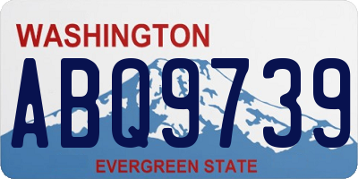 WA license plate ABQ9739