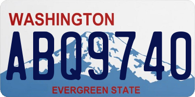 WA license plate ABQ9740