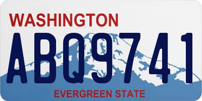 WA license plate ABQ9741