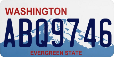 WA license plate ABQ9746