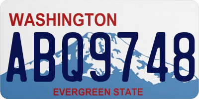 WA license plate ABQ9748