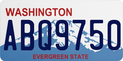 WA license plate ABQ9750