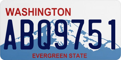 WA license plate ABQ9751