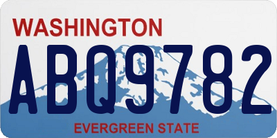 WA license plate ABQ9782