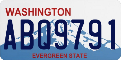 WA license plate ABQ9791