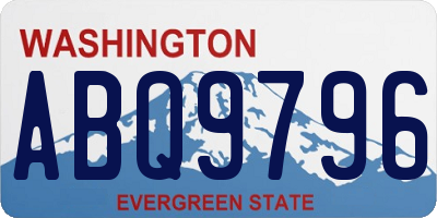WA license plate ABQ9796