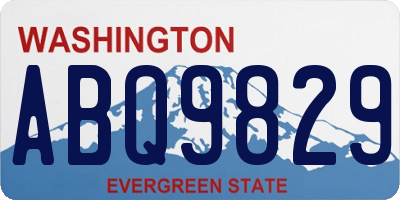 WA license plate ABQ9829