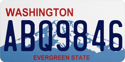 WA license plate ABQ9846