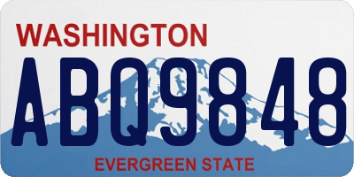 WA license plate ABQ9848
