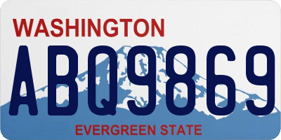 WA license plate ABQ9869