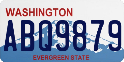 WA license plate ABQ9879