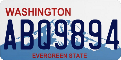 WA license plate ABQ9894