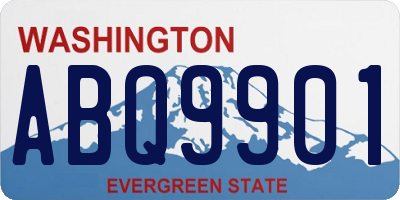 WA license plate ABQ9901