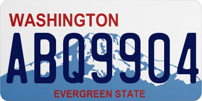 WA license plate ABQ9904