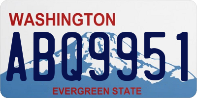 WA license plate ABQ9951