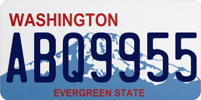 WA license plate ABQ9955